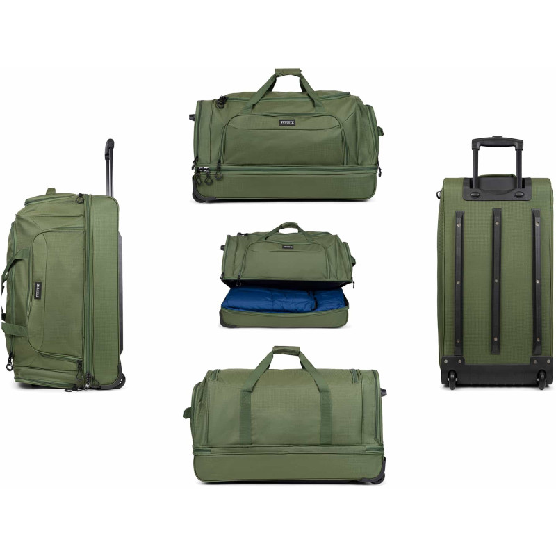 Сумка дорожная на колесах TravelZ Wheelbag Doubleloader зеленая (603099)