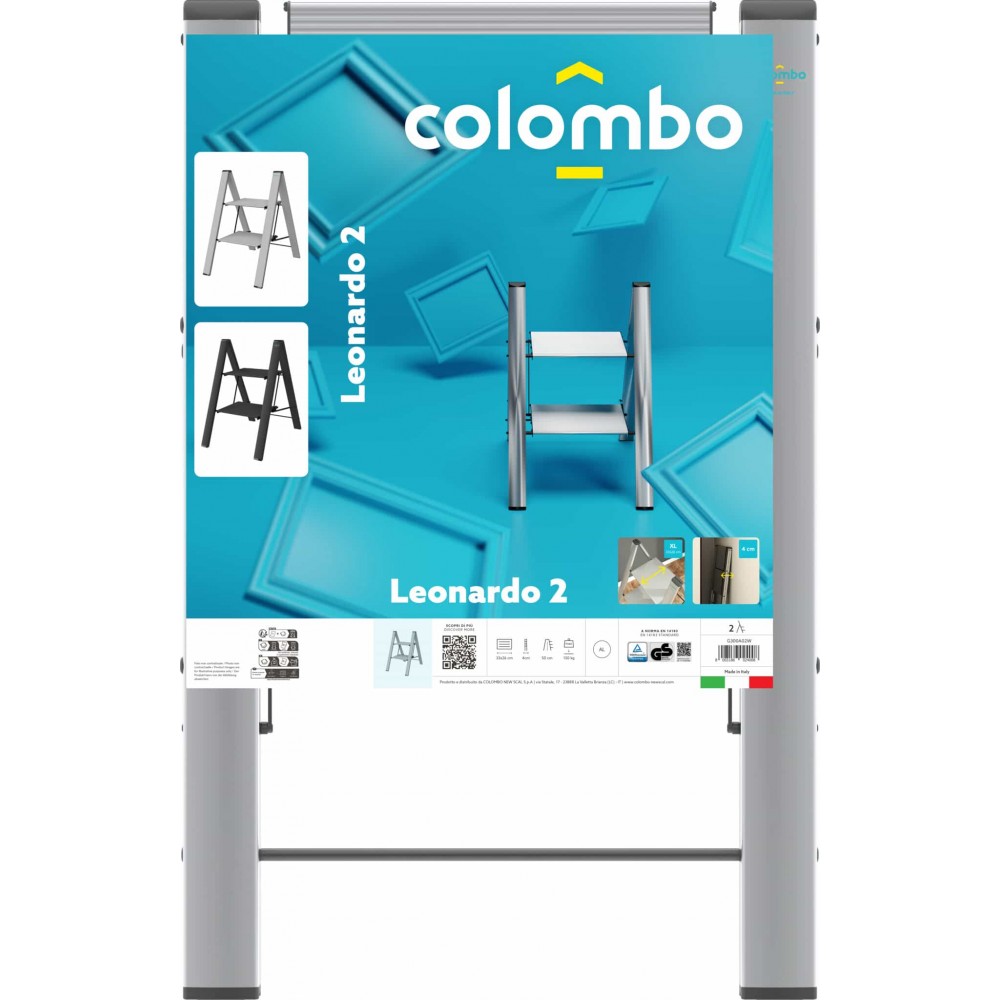 Драбина Colombo Leonardo 2 щаблі (G300A02W)