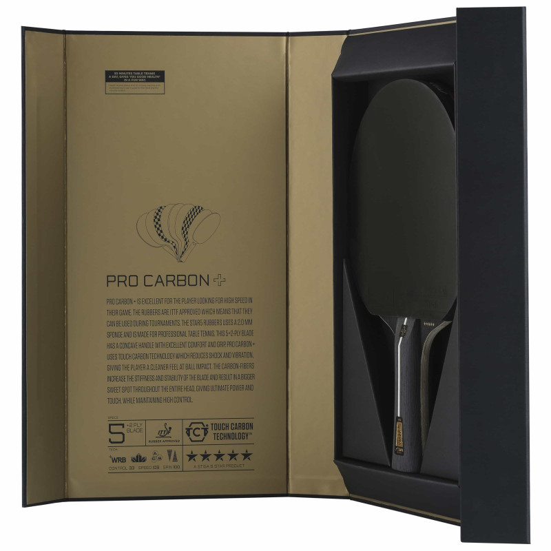 Ракетка для настільного тенісу Stiga Pro Carbon Plus 5 Star FL (1215-2820-01)