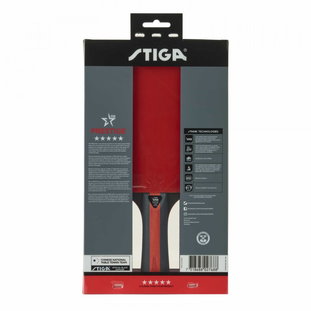 Ракетка для настільного тенісу Stiga Prestige 5 Star FL (1215-3118-01)