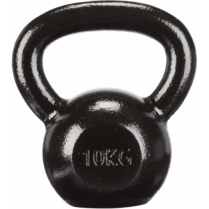 Гиря чавунна Toorx 10 кг з гумовою підставкою Black (KGV-10)