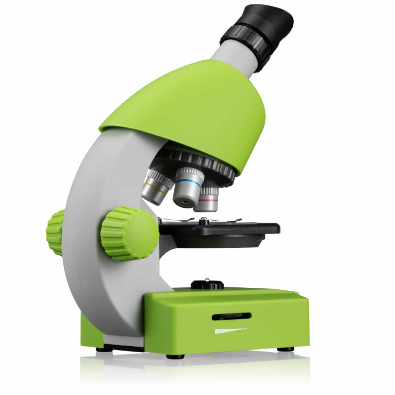 Микроскоп Bresser Junior 40x-640x Green с набором для экспериментов и адаптером для смартфона (8851300B4K000)