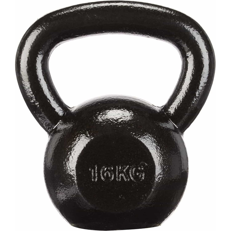 Гиря чавунна Toorx 16 кг з гумовою підставкою Black (KGV-16)
