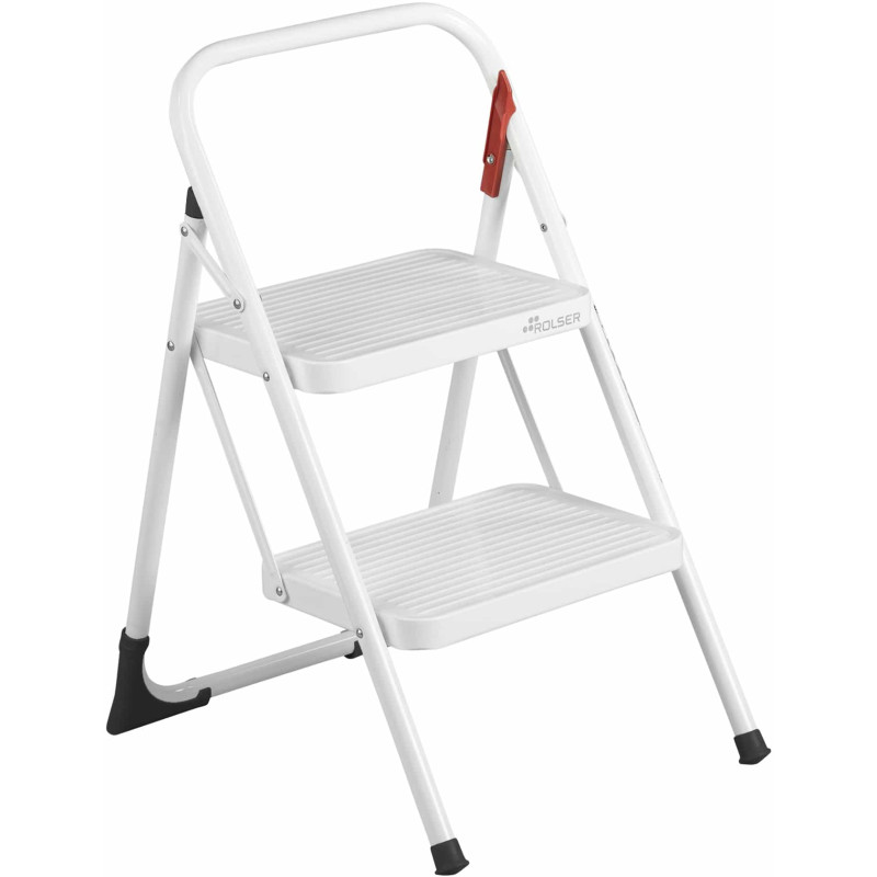Стремянка Rolser Taburete M/10 UNE 2 ступени Белая (MET003-1024)