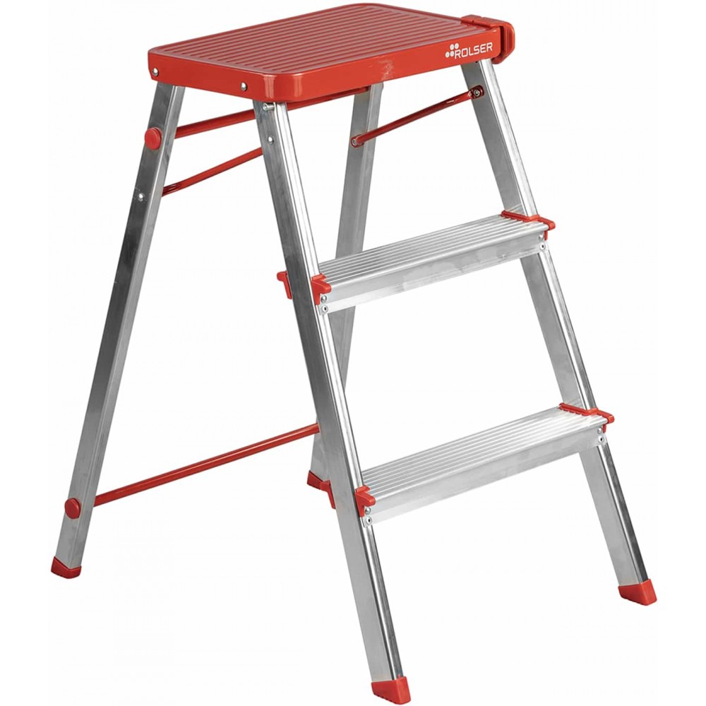 Драбина Rolser Taburete M/3 3 щаблі Rojo (MET3001-1009)