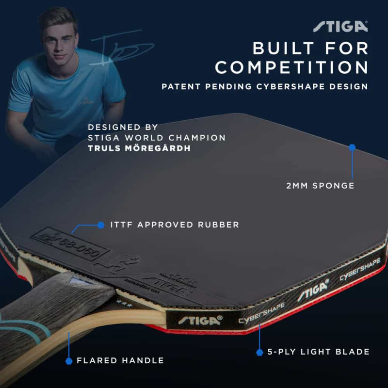 Ракетка для настільного тенісу Stiga Cybershape Future 3 Star FL (1213-0304-35)