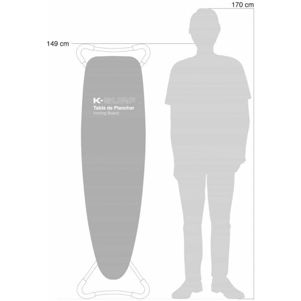 Дошка для прасування Rolser K-Surf Black Tube Plata (K07002-1029)