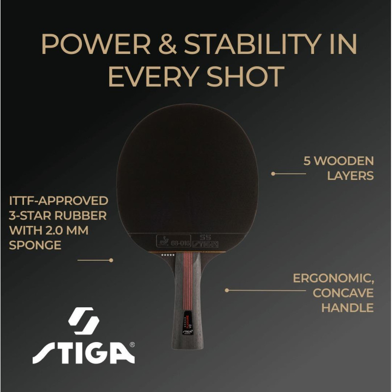 Ракетка для настільного тенісу Stiga Flexure 5 Star ver.2 FL (1215-1205-35)