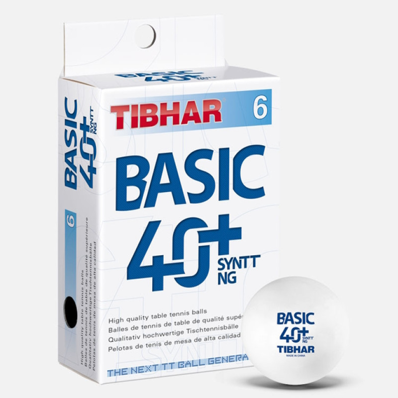 Мячи для настольного тенниса Tibhar Basic 40+ SYNTT NG 6 шт (85511200)
