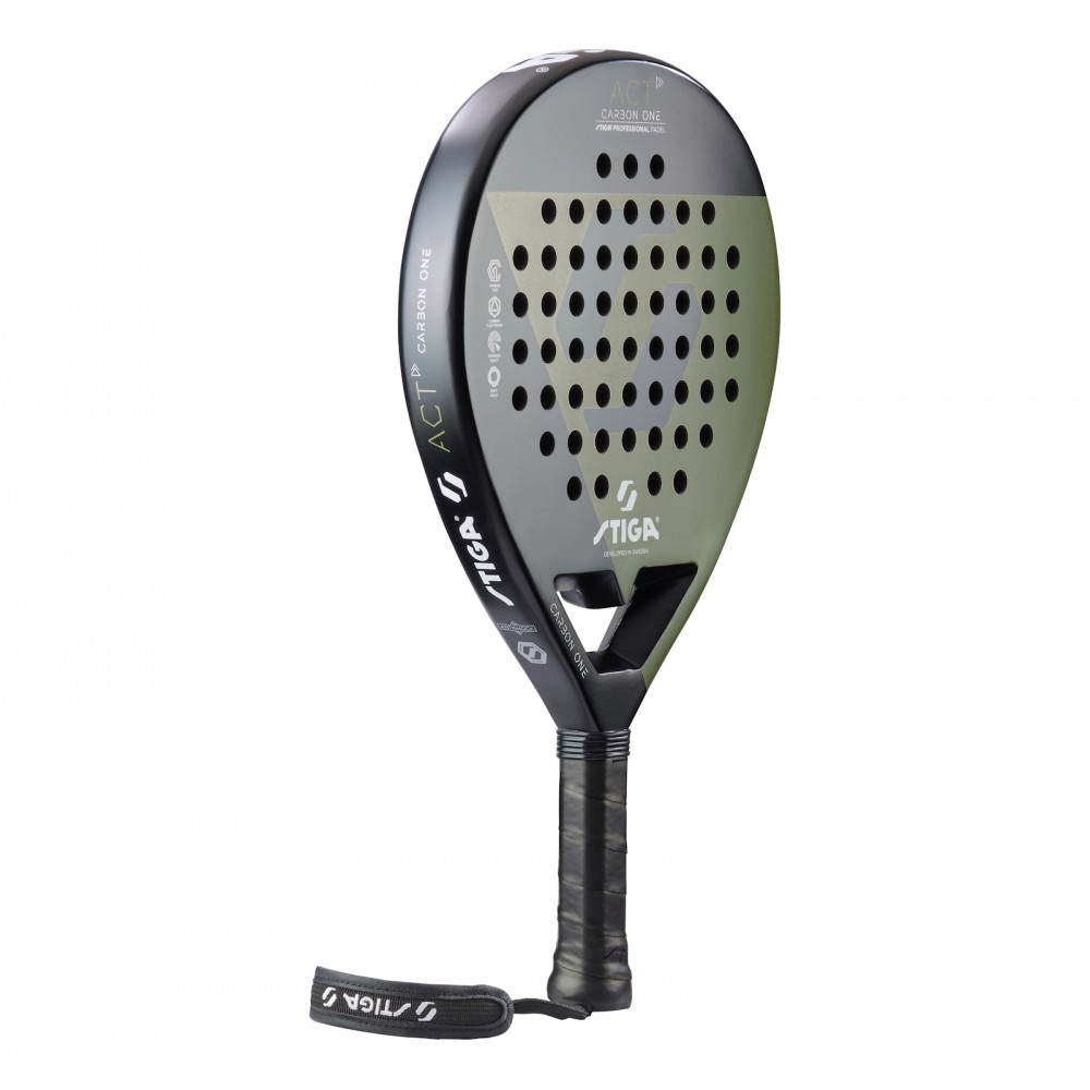 Ракетка для падел тенісу Stiga Racket ACT Black/Olive Green (2202-0919-01)