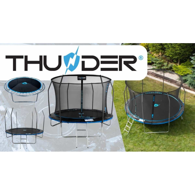 Батут Thunder Elite 252 см з внутрішньою сіткою та драбинкою
