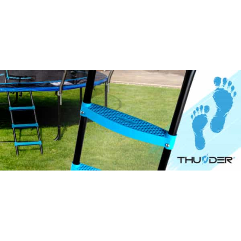 Батут Thunder Ultra 312 см Blue з внутрішньою сіткою та драбинкою