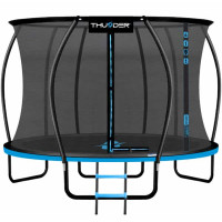 Батут Thunder Ultra 374 см Blue с внутренней сеткой и лестницей
