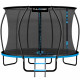 Батут Thunder Ultra 374 см Blue з внутрішньою сіткою та драбинкою
