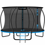 Батут Thunder Ultra 435 см Blue с внутренней сеткой и лестницей