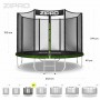 Батут Zipro Jump Pro 252 см з зовнішньою сіткою і драбинкою