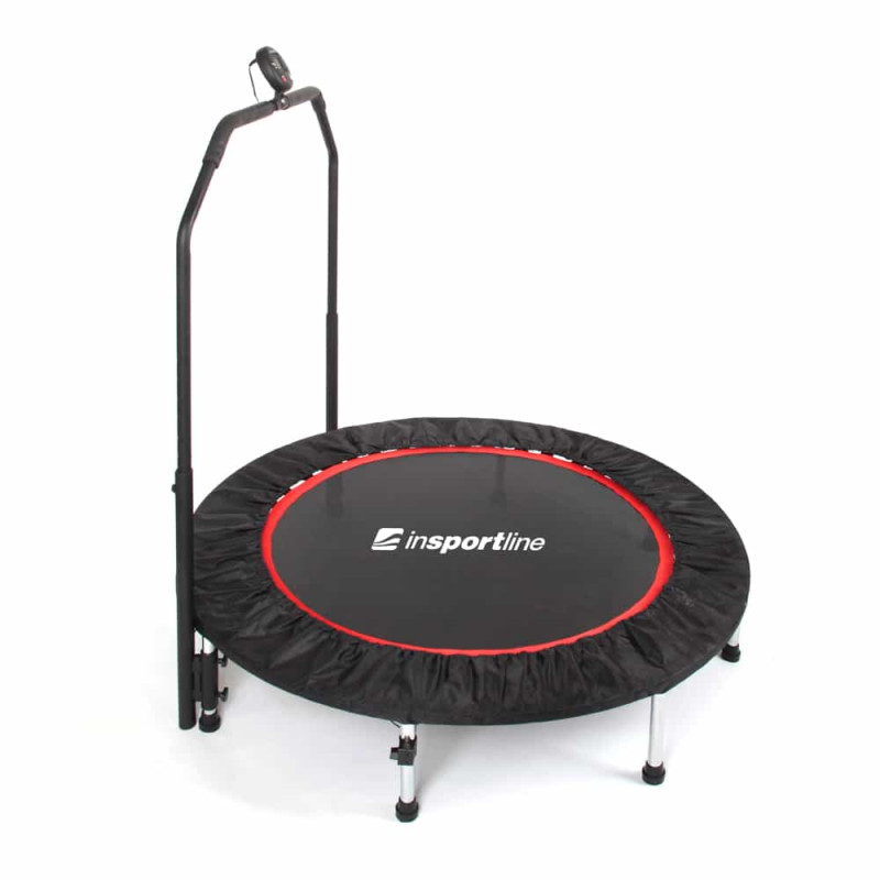 Фитнес батут с поручнем InSportLine Profi Digital 140 см