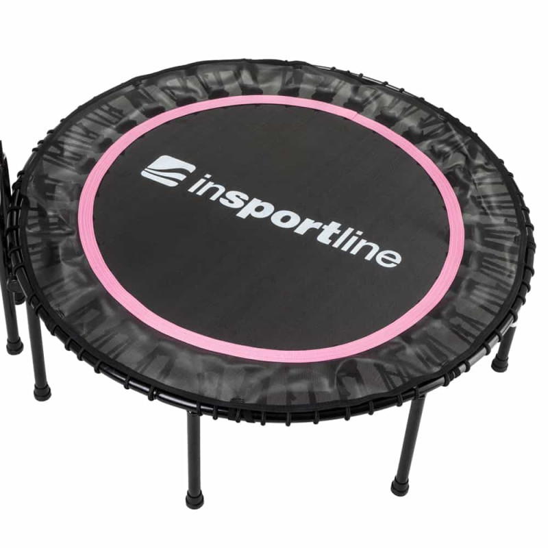 Фитнес батут с ручкой InSportLine Cordy Pink 114 см