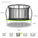 Батут Zipro Jump Pro Premium 374 см с внутренней сеткой и лестницей