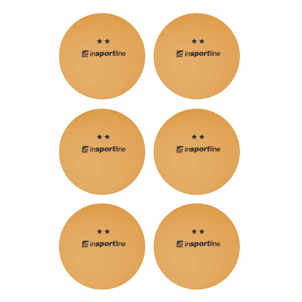М'ячі для настільного тенісу  inSPORTline Elisenda S2 6 шт, помаранчеві