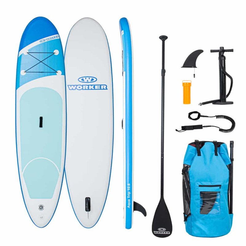 Надувная SUP доска с веслом и аксессуарами WORKER WaveTrip 10'6"