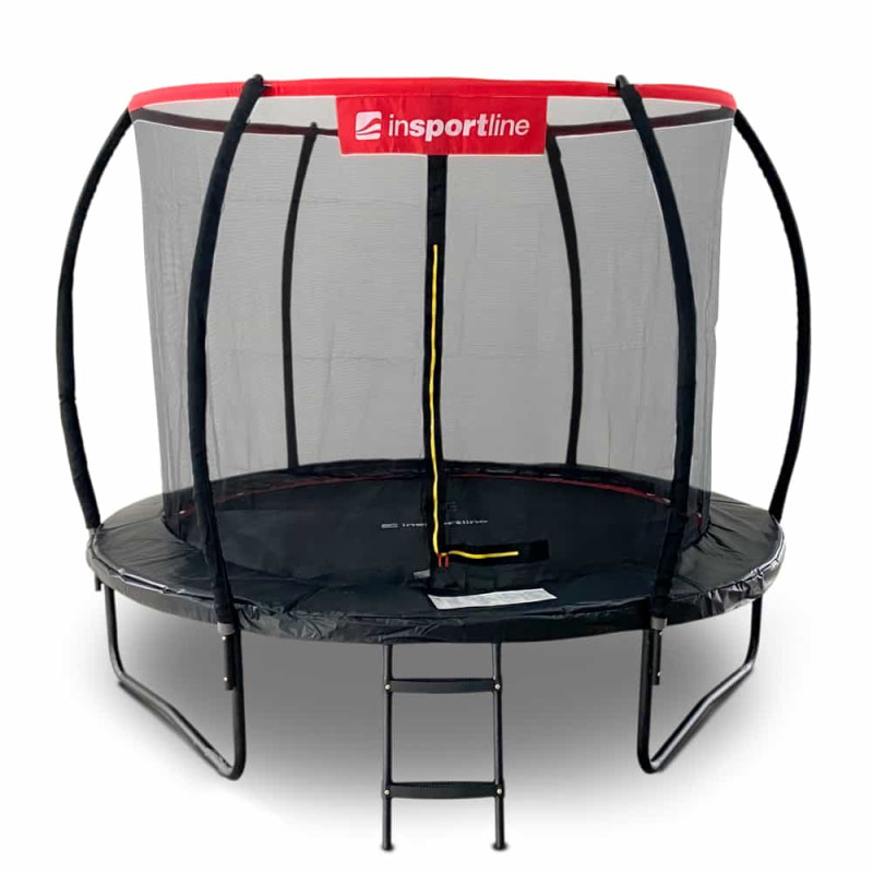 Батут inSPORTline Flea PRO 305 см с защитной сеткой и лестницей