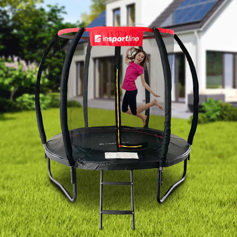 Батут inSPORTline Flea PRO 183 см с сеткой и лестницей