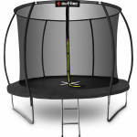 Батут Outtec Premium 374 см Black с сеткой и лестницей
