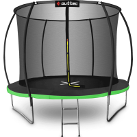 Батут Outtec Premium 374 см Black/Green з сіткою та драбинкою