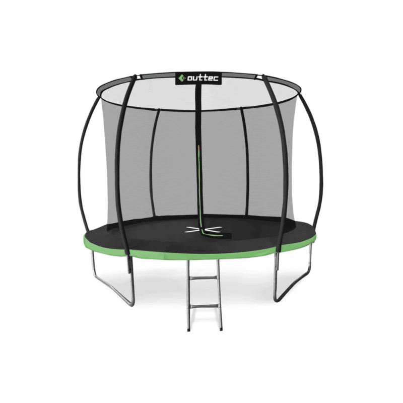Батут Outtec Premium 312 см Black/Green з сіткою та драбинкою