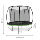 Батут Outtec Premium 312 см Black/Green з сіткою та драбинкою