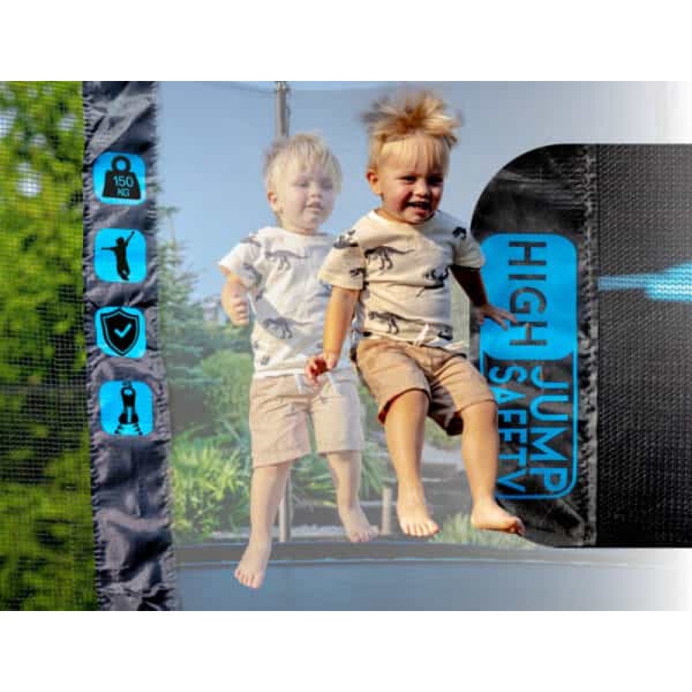 Батут Thunder Outside Pro 366 см Blue з сіткою та драбинкою