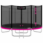 Батут Thunder Outside Pro 427 см Pink с сеткой и лестницей