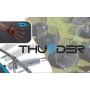 Батут Thunder Outside Pro 183 см Blue з сіткою та драбинкою
