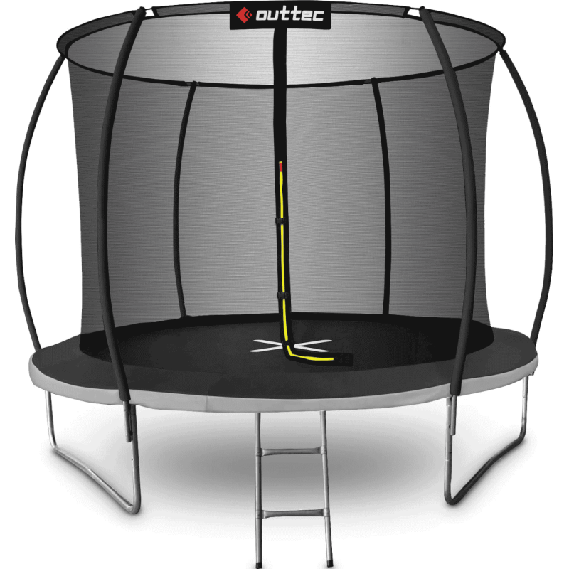 Батут Outtec Premium 312 см Black/Grey с сеткой и лестницей