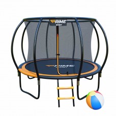 Батут PRIME SPORT 305 см Orange з сыткою ы драбинкою