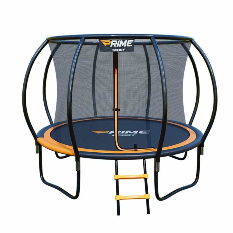 Батут PRIME SPORT 305 см Orange з сіткою та драбинкою