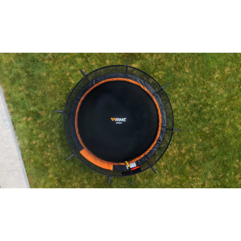 Батут PRIME SPORT 305 см Orange з сіткою та драбинкою
