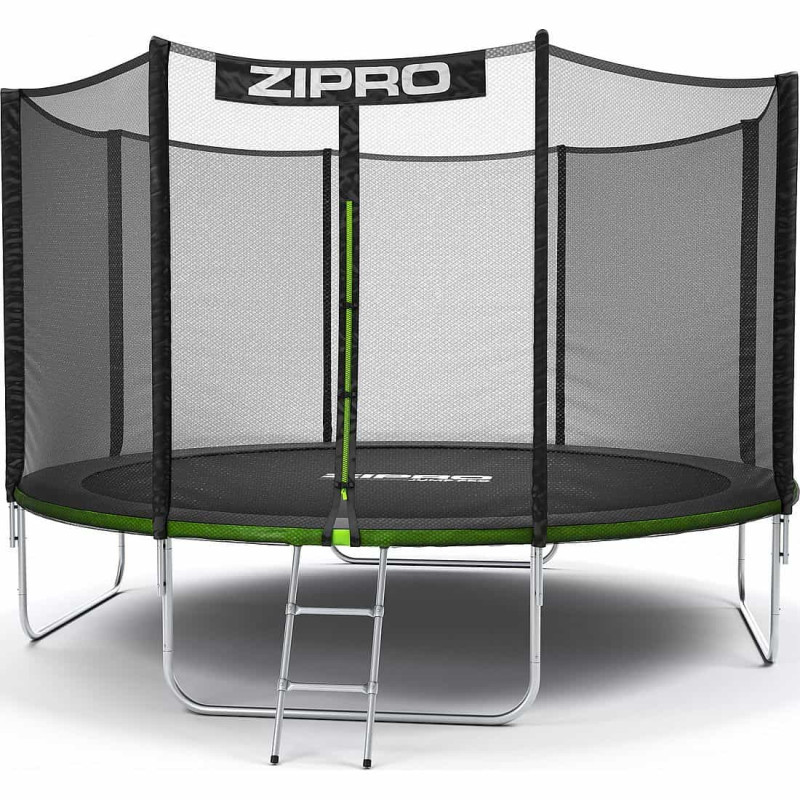 Батут Zipro Jump Pro 374 см  з зовнішньою сіткою та драбинкою