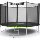 Батут Zipro Jump Pro 374 см  з зовнішньою сіткою та драбинкою