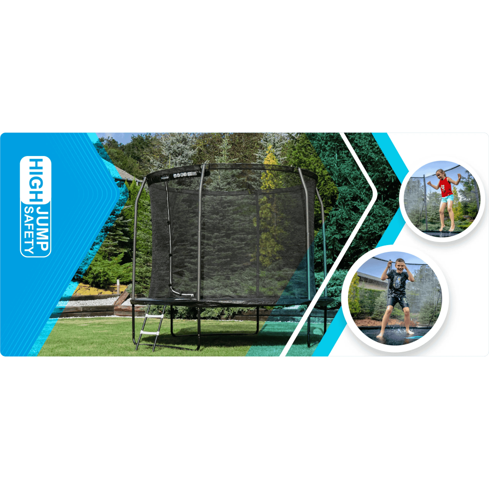 Батут Thunder Elite Black 305 см с сеткой и лестницей