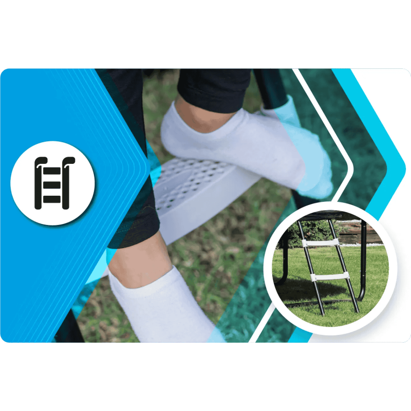 Батут THUNDER ELITE 244 см з внутрішньою сіткою, чорний