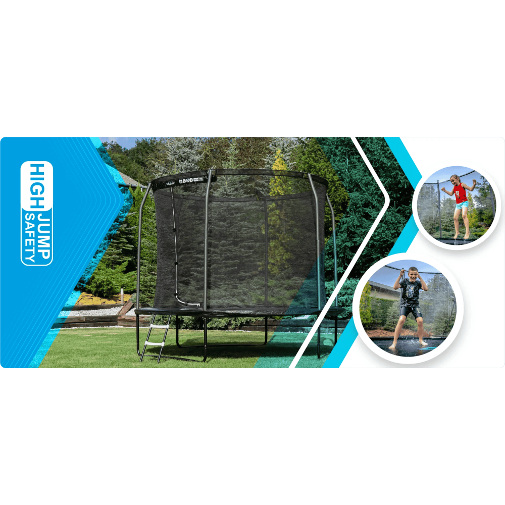 Батут THUNDER ELITE 244 см з внутрішньою сіткою, чорний