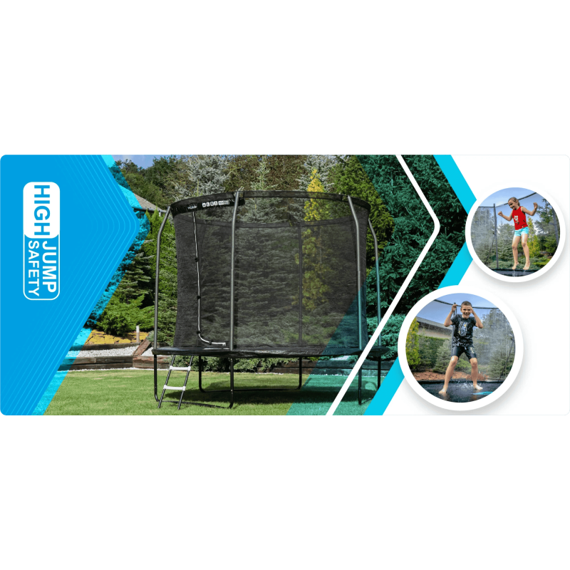 Батут THUNDER ELITE 244 см з внутрішньою сіткою, чорний