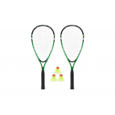 Набір для кросмінтону NILS NRS001 (2 ракетки, волани, чохол),  зелений
