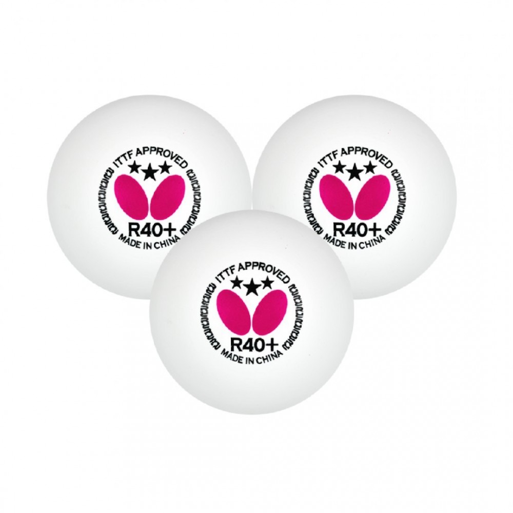 Мячи для настольного тенниса BUTTERFLY 3 шт, белые