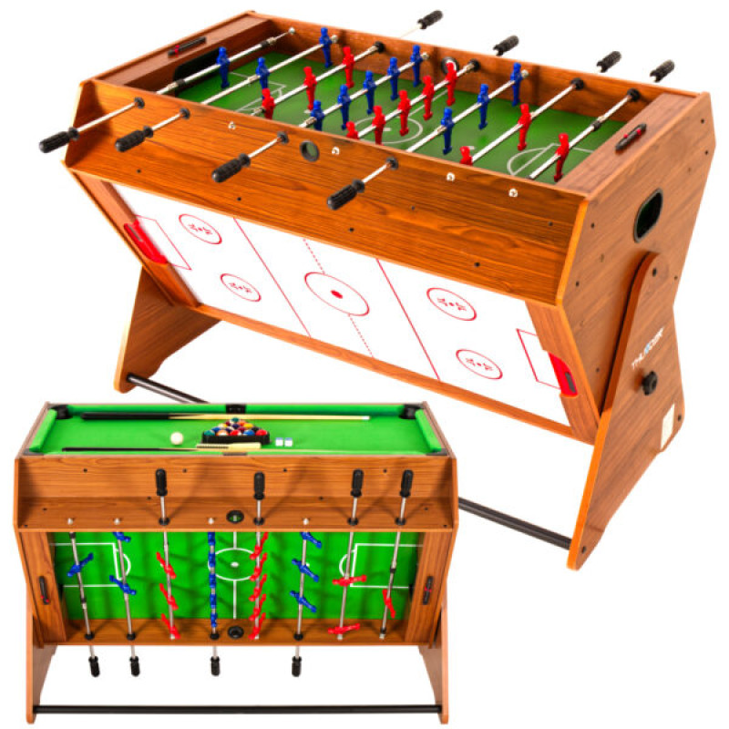 Поворотный игровой стол 3 в 1 Thunder Smart, 126 х 82,5 х 84 см - дерево