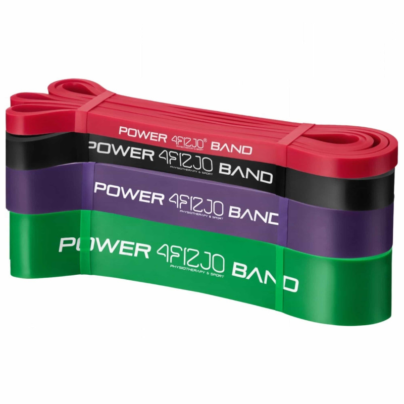 Эспандер-петля 4FIZJO Power Band 6-36 кг резина для фитнеса и спорта, набор 4 шт Mix (P-5907222931844)