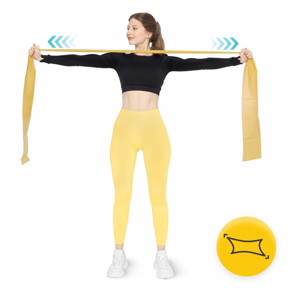 Лента-эспандер для спорта и реабилитации 4FIZJO Flat Band 200 х 15 см 25-35 кг Gold (P-5907739310453)