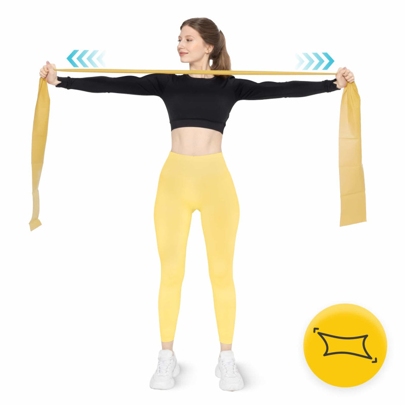 Еластична стрічка для фітнесу 4FIZJO Flat Band 200 х 15 х 0.015 см, 1-2 кг